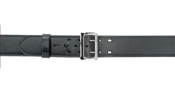 Image of Safariland 875 Stitched Edge 2.25in Hi Gloss Black Belt w/ Chrome Buckle, 875-XX-9 - Size - 36 in