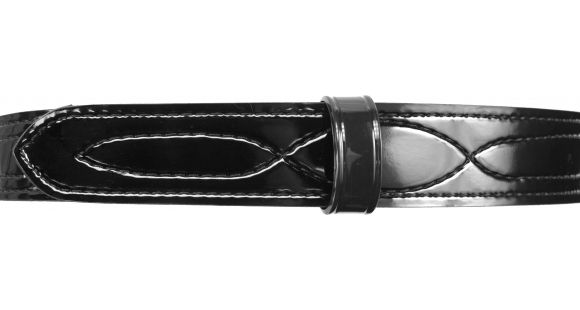 Image of Safariland Buckleless, w/ Hook and Loop System, Hi Gloss Black, Size - 42 in., Width - 2 in. 94-42-9-50