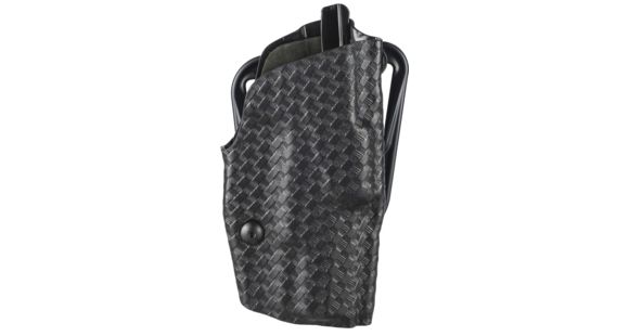 Image of Safariland 6377 ALS Belt Slide Holster, Sig SauerP226 Rail, STX Black Basket Weave, Right Hand, with Rails, 6377-477-481