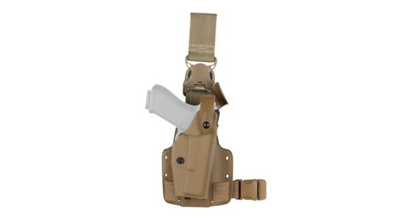 Image of Safariland 6305 ALS Tactical w/ Quick Release Leg Harness Holster, SIG Sauer P226R, Right Hand, Brown, 6305-7742-551-SP10-MS15-MS18