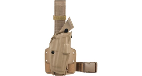 Image of Safariland 6354 ALS Tactical Thigh Holster, Right Hand, Brown, 6354-73-551-SP10-MS15-MS18