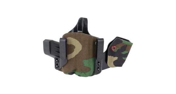 Image of Safariland INCOG-X, Joint Collaboration with Haley Strategic, Inside the Waistband Holster, Fits Glock 43X/48 with Light, Integrated Magazine Caddy, Microfiber Suede Wrapped Boltaron Construction, Woodland Camo, Right Hand, 1341405