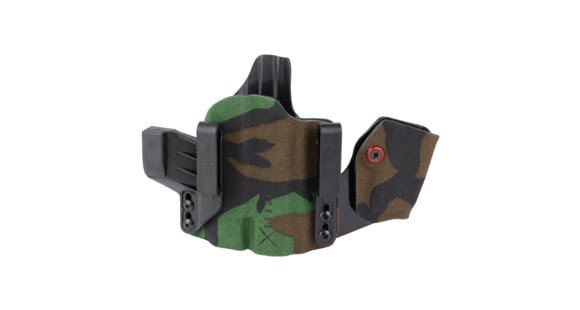 Image of Safariland INCOG-X, Joint Collaboration with Haley Strategic, Inside the Waistband Holster, Fits SIG P365/X/XL with Light, Integrated Magazine Caddy, Microfiber Suede Wrapped Boltaron Construction, Woodland Camo, Right Hand, 1341419