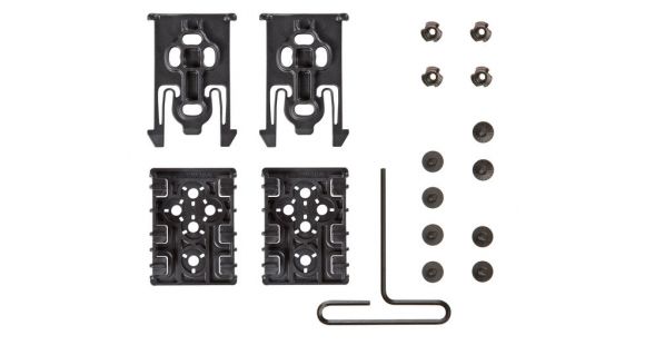 Image of Safariland Kit1 Equipment Locking Kit,, 2 Els Locking Forks &amp; 2 Els Receiver Plates, Black, Dealer 100 Pack ELS-KIT1-2-100