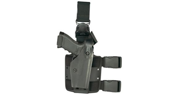Image of Safariland Legshroud w/ Harness Holster, Black, 6005-6-123-MS22