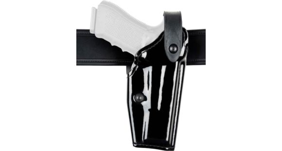 Image of Safariland 6280 Level II Retention Mid-Ride Holster, SIG Sauer P226/SIG Sauer P220, Left Hand, Hi Gloss, Black, 6280-77-92