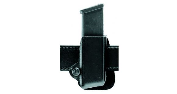Image of Safariland 74 Mag & Rifle Pouch Combo, Glock 20 10mm 4.6in., Glock 21 .45 Cal., Nylon Look Black W/ Black Plastic Snap 74-383-22PBL