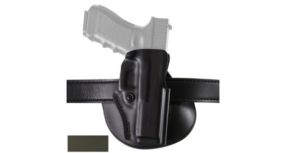 Image of Safariland 5198 Open Top Concealment Paddle/Belt Loop Glock Holsters w/Detent, Glock 31/Glock 17/Glock 22, Right Hand, STX, OD Green, 5198-83-561