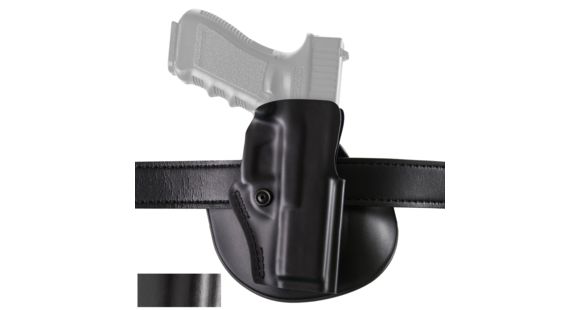 Image of Safariland 5198 Open Top Concealment Paddle/Belt Loop Glock Holsters w/Detent, Glock 19/Glock 23/Glock 32, Right Hand, STX Hi-Gloss, Black, 5198-283-491