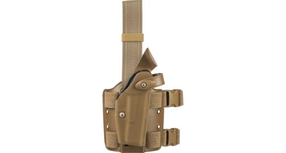 Image of Safariland Model 6004USN SLS Low Drop-Leg Holster, Glock 17/22/31 w/SF X400 Light, Right Hand, Cordura Coyote Tan, 6004USN-8314-741