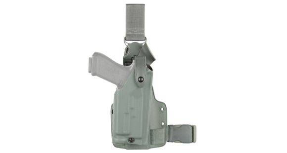 Image of Safariland Model 6005 SLS Drop-Leg Glock Holster, Glock 20/Glock 21SF, Left Hand, STX, OD Green, 6005-938321-562