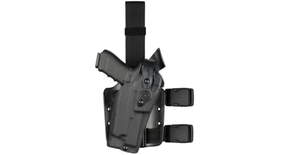 Image of Safariland 6304RDS ALS/SLS Drop Leg Glock Holster, Glock 19/23 w/IT M3 Light, Right, Black, STX Glock, Single Strap Leg Shroud, 6304RDS-2832-131-SP10