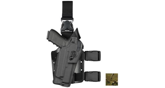 Image of Safariland 6304RDS ALS/SLS Drop Leg Glock Holster, Glock 17/22/31 w/ITI M3, Right Hand, Cordura, Single Strap, Universal Flex Adapter, Multi Cam, 6304RDS-832-701-SP6