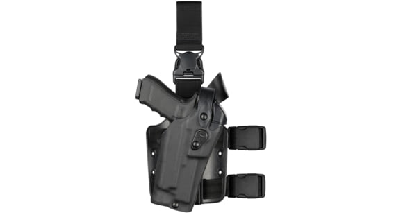 Image of Safariland Model 6305RDS ALS/SLS Drop Leg Holster, SIG Sauer P320, Left Hand, Cordura, Black, 6305RDS-4502-782