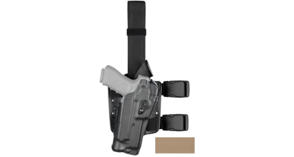 Image of Safariland 6354RDS ALS Drop Leg Holsters, Sig Sauer P320 w/TLR-7, Left, FDE Brown, STX Plain, 6354RDS-45029-552