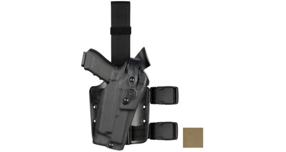 Image of Safariland 6304RDS ALS/SLS Drop Leg Glock Holster, Glock 19/Glock 23, Right Hand, STX Plain, FDE Brown, 6304RDS-28329-551