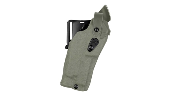 Image of Safariland 6360RDS ALS/SLS Mid-Ride Level III Retention Duty OWB Belt Holster, STI International Staccato P/Staccato P DUO, w/ Light, Right, Tactical OD Green, 6360RDS-1582-561