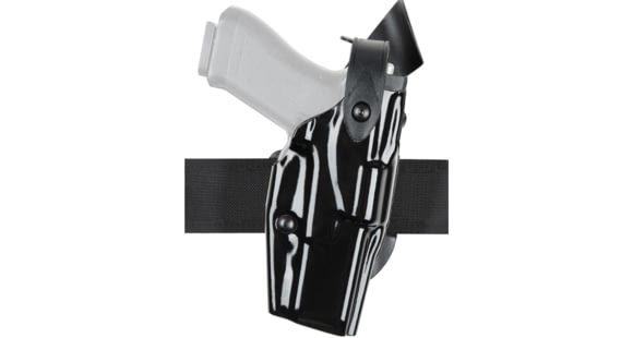 Image of Safariland 6362 ALS/SLS Hi-Ride UBL Level III Retention OWB Duty Holster, Glock 17/Glock 22, SureFire X300, Right, Hi Gloss, Black, 6362-832-491