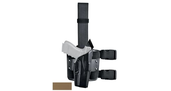 Image of Safariland Model 6384 ALS/OMV Drop-Leg Glock Holster, Glock 19/Glock 23/Glock 32, Left Hand, STX, Flat Dark Earth, 6384-283-552