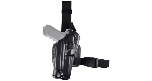 Image of Safariland Model 6384RDS-SP10 ALS OMV Drop Leg Holster, S&amp;W M&amp;P 9L 5in w/o Thumb Safety w/SF X200/X300, Left Hand, Plain, No Thumb Safety, Single Strap, Coyote Brown, 6384RDS-8192-762-SP10