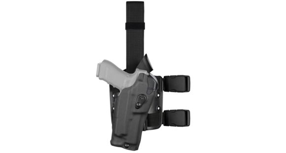 Image of Safariland 6384RDS ALS OMV Drop Leg Glock Tactical Holster, Glock 19/23, SureFire XVL2, Right, STX Tactical, Black, 6384RDS-28329-131