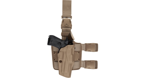 Image of Safariland Model 6385 Als Omv Tactical Holster W/ Quick Release Leg Strap For Glock 17 W/ Light, Fde Brown - 1208641