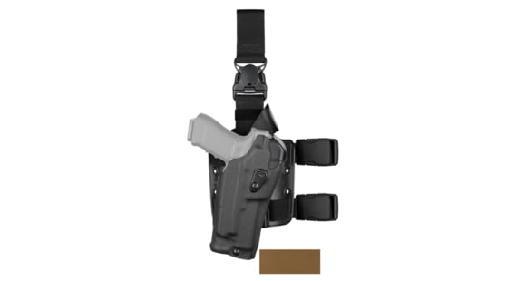 Image of Safariland Model 6385RDS ALS/OMW Tactical Holster, Left Hand, Tactical, Flat Dark Earth Brown, 6385RDS-2192-552