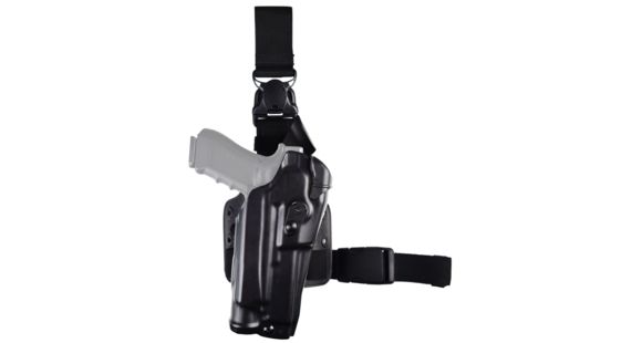 Image of Safariland Model 6385RDS-SP10 ALS OMV Drop Leg Holster, S&amp;W M&amp;P 9mm/.40 &amp; M&amp;P 2.0 .40 only w/Sure Fire X300, Right Hand, Plain, Single Strap, OD Green, 6385RDS-2192-561-SP10