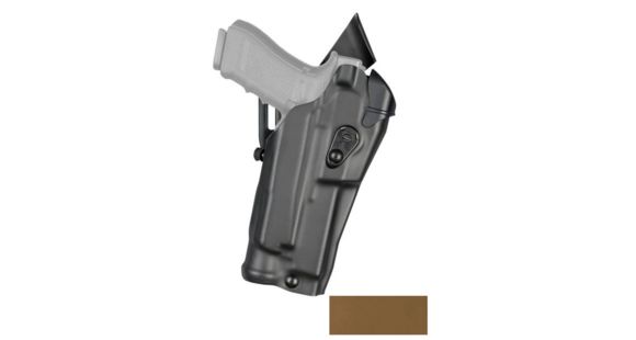 Image of Safariland 6390RDS ALS Mid-Ride Level I Retention Glock Duty Holster, Glock 19 MOS, Right Hand, STX Plain, FDE Brown, 6390RDS-28329-551