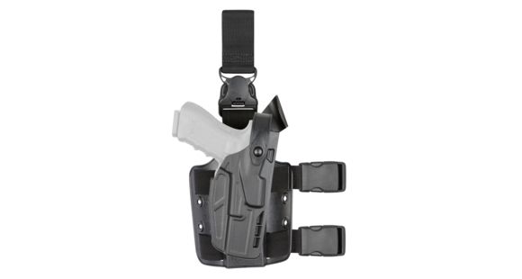 Image of Safariland 7005 7TS SLS Tactical Holster w/Quick Release Leg Strap, Glock 31/Glock 17/Glock 22, Left Hand, STX Plain, Black, 7005-835-412