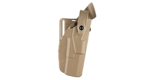 Image of Safariland 7280 7TS SLS Mid-Ride Level II Retention Duty Holster, Glock 17 Gen 5, X300U, Right, Plain FDE Brown, 7280-8325-551
