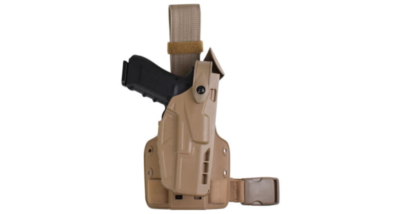 Image of Safariland 7304-SP10 7TS ALS/SLS Single Strap Tactical Holster, FDE Brown, 7304-752-551-SP10