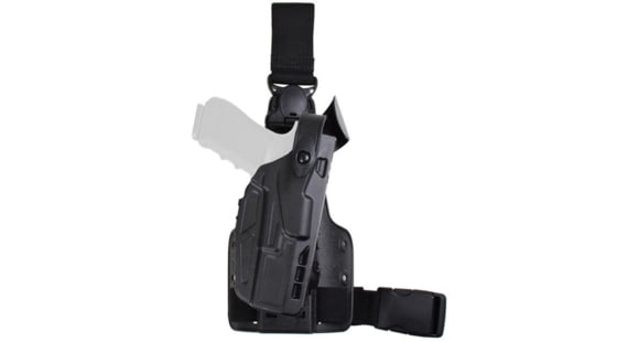 Image of Safariland 7305-SP10 7TS ALS/SLS Single Strap Tactical Drop Leg Holster w/Quick Release, Black, 7305-6835-412-SP10