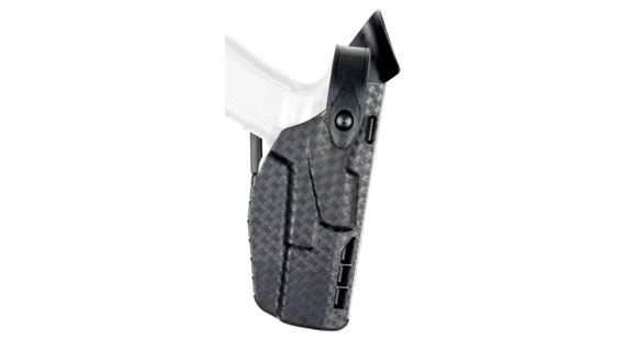 Image of Safariland 7360 7TS ALS/SLS Mid-Ride Level III Glock Duty Holster, Glock 20/Glock 21, Left Hand, STX Basket Weave, Black, 7360-383-482