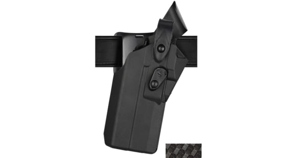 Image of Safariland 7360RDS 7TS ALS/SLS Mid-Ride Level III Retention Duty Holsters, SIG Sauer P320 X-Five, X300U, Right, Basketweave Black, 7360RDS-4522-481