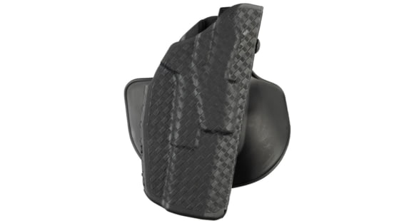 Image of Safariland 7378 7TS ALS Concealment Paddle &amp; Belt Loop Combo Holster, Smith &amp; Wesson M&amp;P 9 M2.0, SureFire X300U, Right, Basketweave, Black, 7378-2222-481