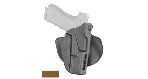 Image of Safariland 7378 7TS ALS Concealment Paddle/Belt Loop Glock Holster, Glock 31/Glock 17/Glock 22, Right Hand, STX, Coyote Brown, 7378-83-761