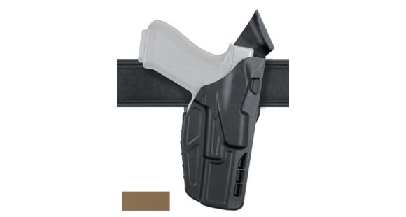 Image of Safariland 7390RDS 7TS ALS Mid-Ride Level I Retention Duty Holster, Glock 47, Right Hand, SafariSeven Plain, FDE Brown, 7390RDS-8972-551