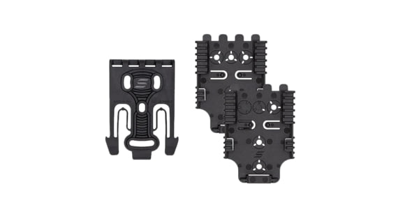 Image of Safariland Quick Locking System Kit, QLS 19 Locking Fork, 2 QLS 22 Receiver Plate, Black, Quick2-Kit3-2