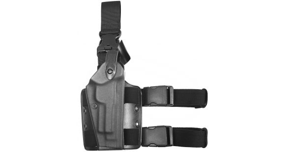 Image of Safariland 6005 SLS Tactical w/ Quick Release Leg Harness Holster, Beretta 92, Right Hand, STX Tactical, Black, 6005-73-121