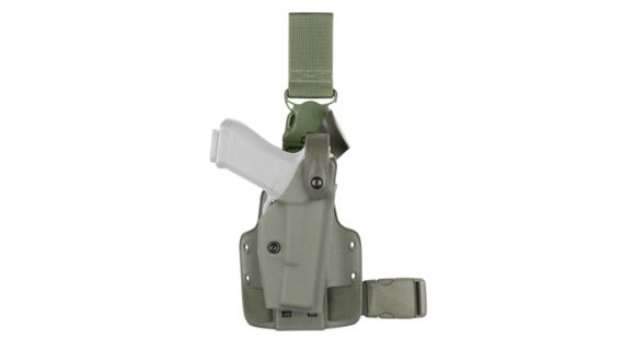 Image of Safariland 6005 SLS Tactical w/ Quick Release Leg Harness Holster, Right Hand, Foliage Green, 6005-93-561-SP10
