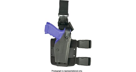 Image of Safariland 6005 SLS Tactical w/ Quick Release Leg Harness Holster, Left Hand, Black, 6005-14921-122