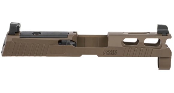 Image of SIG SAUER Pro-Cut Slide Assembly w/X-Ray3 Day/Night Suppressor Sights, P320 Sub-Compact/XCompact, 9mm Luger, 3.9 in Barrel, Optic Ready, PVD Stainless Steel, Coyote Brown, 8900952