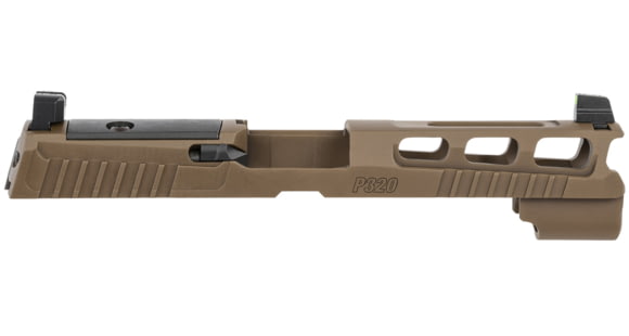 Image of SIG SAUER Pro-Cut Slide Assembly w/X-Ray3 Day/Night Suppressor Sights, P320 Sub-Compact/XCompact, 9mm Luger, 4.7 in Barrel, Optic Ready, PVD Stainless Steel, Coyote Brown, 8900953
