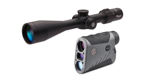 Image of SIG SAUER BDX Combo Kit 6.5-20X52mm Rifle Scope, 30mm Tube, Second Focal Plane, Circle Reticle, MOA, Graphite, w/KILO1600BDX Laser Rangefinder, SOK16BDX05