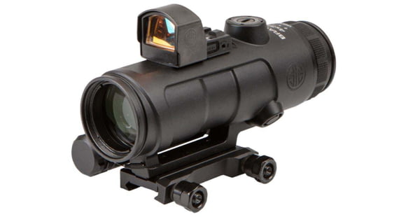 Image of SIG SAUER Bravo Battle Pack, Bravo4 4X32mm, 556-762 Horseshoe Dot Illuminated Reticle, 0.5 MOA ADJ, Romeo Zero, 3 MOA, Black, SOB44005