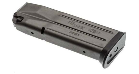 Image of SIG SAUER P229-1/E2 Flush Fit 9mm Luger 15 Round Pistol Magazine, Black, 1 Pack, Steel, MAG-229-9-15-E2-15RD