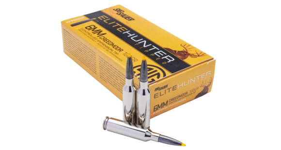 Image of SIG SAUER SIG Hunting Rifle Ammo 6mm Creedmoor 100 grain Controlled Expansion Tip Brass Cased Centerfire Rifle Ammo, 20 Rounds, E6MMCTH2-20