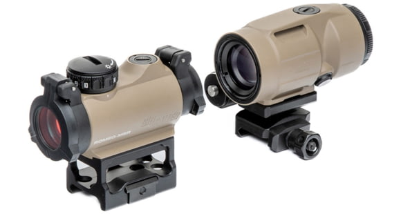 Image of SIG SAUER Romeo MSR 1x20 mm Red Dot Sight and Juliet3 3x Micro Magnifier Combo, FDE, SORJ72011