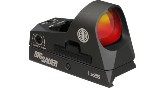 Image of Open Box, Dealer Demo, SIG SAUER Romeo 3 Miniature 1x25mm Reflex Sight w/ Riser, 3 MOA Red Dot Reticle, Graphite SOR31002